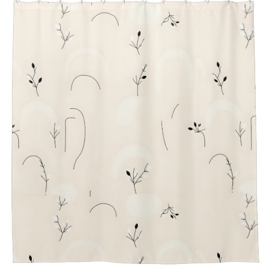 Moderner Minimalistischer Duschvorhang (Vorderseite)