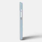 Moderner Minimalistischer Dusty Blue Custom Logo Q Case-Mate iPhone Hülle (Rückseite / Links)