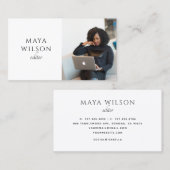 Moderner Minimalistischer Editor Visitenkarte (Vorne/Hinten)