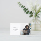 Moderner Minimalistischer Editor Visitenkarte (Stehend Vorderseite)