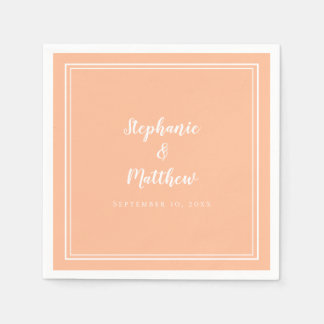 Moderner Minimalistischer Einfach-Pfirsichcocktail Serviette