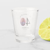 Moderner Minimalistischer Einfache Geburtstagspart Schnapsglas (Rückseite)