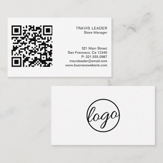 Moderner Minimalistischer einfacher Beruflicher Lo Visitenkarte (Vorne/Hinten)