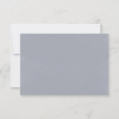 Moderner Minimalistischer einfacher Blue QR-Code RSVP Karte (Rückseite)