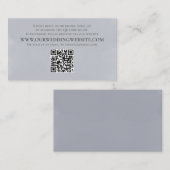 Moderner Minimalistischer einfacher Blue QR-Code-U Begleitkarte (Vorne/Hinten)