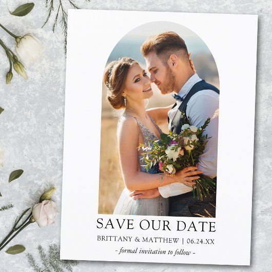 Moderner Minimalistischer einfacher Foto-Arch Rett Postkarte