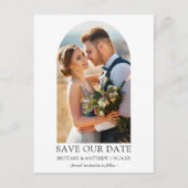 Moderner Minimalistischer einfacher Foto-Arch Rett Postkarte (Vorderseite)