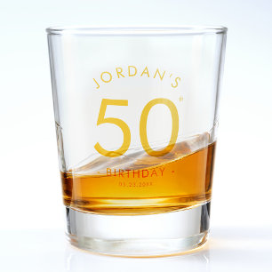 Moderner minimalistischer einfacher Geburtstag-Par Schnapsglas