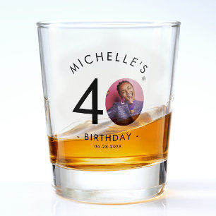 Moderner minimalistischer einfacher Geburtstag-Par Schnapsglas