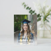 Moderner Minimalistischer einfacher Lässiger Foto  Dankeskarte (Stehend Vorderseite)