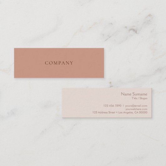 Moderner Minimalistischer einfacher Mini Visitenkarte (Vorne/Hinten)