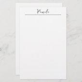 Moderner Minimalistischer, einfacher Niedlicher Na Briefpapier (Vorne/Hinten)