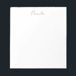 Moderner Minimalistischer, einfacher Niedlicher Na Notizblock<br><div class="desc">Stilvolles Elegantes Modernes Minimalistisches Design</div>