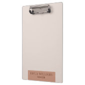 Moderner Minimalistischer einfacher PlanTypo Klemmbrett (Links)