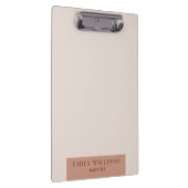 Moderner Minimalistischer einfacher PlanTypo Klemmbrett (Rechts)