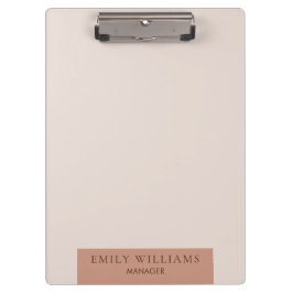 Moderner Minimalistischer einfacher PlanTypo Klemmbrett