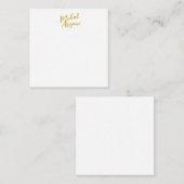 Moderner Minimalistischer einfacher Schlichter Han Mitteilungskarte (Vorne/Hinten)