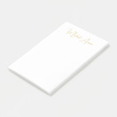 Moderner Minimalistischer einfacher Schlichter Han Post-it Klebezettel (angewinkelt)