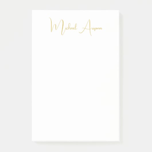 Moderner Minimalistischer einfacher Schlichter Han Post-it Klebezettel (Vorderseite)
