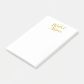 Moderner Minimalistischer einfacher Schlichter Han Post-it Klebezettel (angewinkelt)