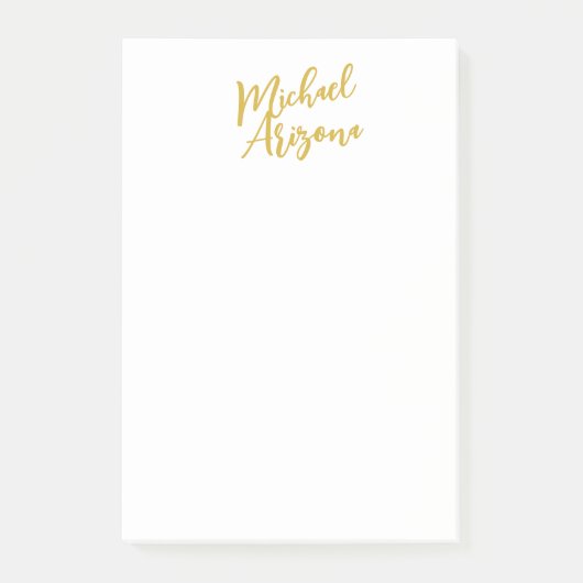Moderner Minimalistischer einfacher Schlichter Han Post-it Klebezettel (Vorderseite)