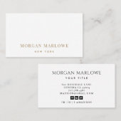 Moderner Minimalistischer Eleganter Beruflicher Go Visitenkarte (Vorne/Hinten)