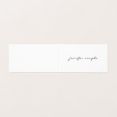 Moderner Minimalistischer eleganter einfacher Visitenkarten (Außenseite Aufgefaltet)