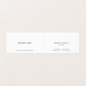 Moderner Minimalistischer eleganter einfacher Visitenkarten (Innenseite Aufgefaltet)