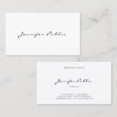 Moderner Minimalistischer Eleganter Einfaches Temp Visitenkarte (Vorne/Hinten)