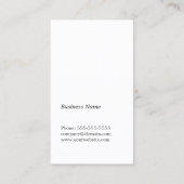 Moderner Minimalistischer Eleganter Grauer Weißer  Visitenkarte (Rückseite)