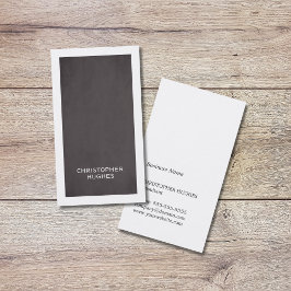 Moderner Minimalistischer Eleganter Grauer Weißer  Visitenkarte
