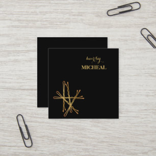 Moderner minimalistischer eleganter Hairstylist  Quadratische Visitenkarte