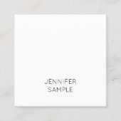 Moderner Minimalistischer eleganter Quadratische Visitenkarte (Vorderseite)