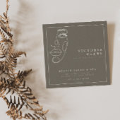 Moderner Minimalistischer Elfenbeinsalon/neutraler Quadratische Visitenkarte