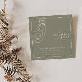 Moderner Minimalistischer Elfenbeinsalon Quadratische Visitenkarte