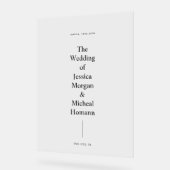 Moderner Minimalistischer Empfang Acrylschild (Winkel)