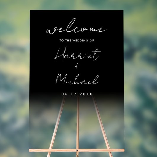 Moderner, Minimalistischer Empfang Acrylschild (Neutral)