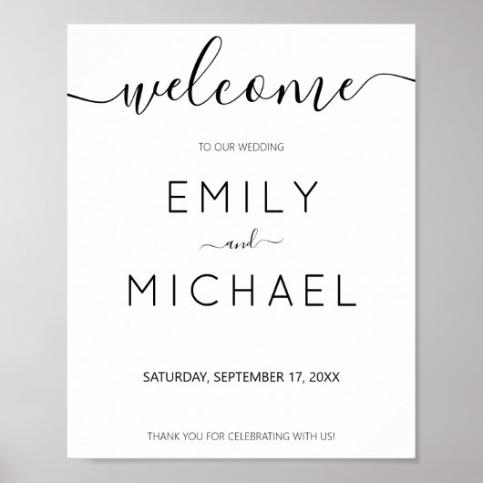 Moderner Minimalistischer Empfang Poster (Vorne)