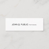Moderner Minimalistischer Entwurfs-elegantes Mini Visitenkarte (Vorderseite)