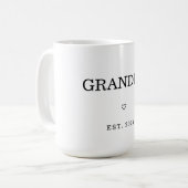 Moderner Minimalistischer Erstmaliger Oma Est. Kaffeetasse (Vorderseite Links)
