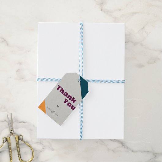 Moderner Minimalistischer Fall Danke, dass Sie die Geschenkanhänger (Mit Garn)