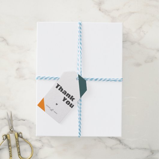 Moderner Minimalistischer Fall Danke, dass Sie die Geschenkanhänger (Mit Garn)