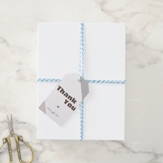 Moderner Minimalistischer Fall Danke, dass Sie die Geschenkanhänger (Mit Garn)