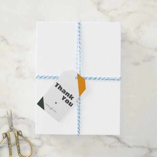 Moderner Minimalistischer Fall Danke, dass Sie die Geschenkanhänger (Mit Garn)