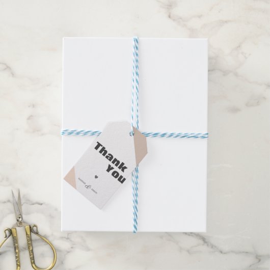 Moderner Minimalistischer Fall Danke, dass Sie die Geschenkanhänger (Mit Garn)