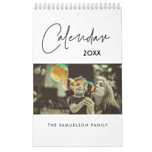Moderner minimalistischer Familienkalender 2025 Kalender