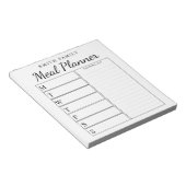 Moderner Minimalistischer Familienmehlplaner Notizblock (angewinkelt)