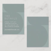 Moderner Minimalistischer Farbblock Aquamarine Hoc Begleitkarte (Vorne/Hinten)