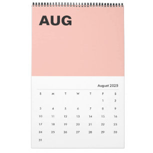Moderner Minimalistischer Farbkalender Kalender