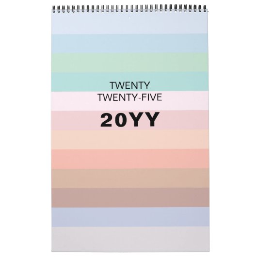 Moderner Minimalistischer Farbkalender Kalender (Titelbild)